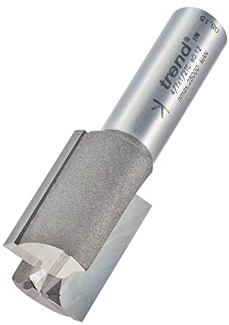 Trend Professional Two Flute Router Cutter Bit, 1/2 Inch Shank, 22.2mm Cut Diameter & 31mm Cut Length, Tungsten Carbide Tipped, 4/7X1/2TC