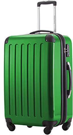 HAUPTSTADTKOFFER Alex - Mittelgroßer Hartschalenkoffer, TSA, 4 Rollen, Koffer, Trolley, Rollkoffer, Reisekoffer, Volumenerweiterung, 65 cm, 74 Liter, Grün