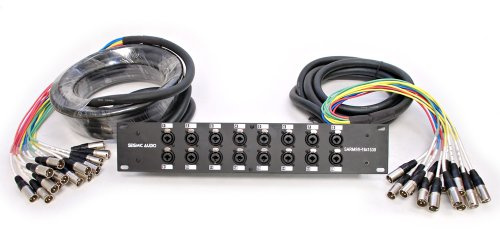 Seismic Audio - SARMSS-16x1530-16 Channel XLR TRS Combo Splitter Snake Cable - troncos XLR de 15 'y 30'