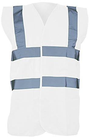 Yoko Unisex Premium Hi-Vis Waistcoat Vest/Jacket (2XL) (White)
