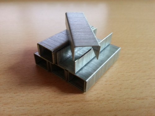 MO-Werkzeughandel ® 10.000 Stück Tackerklammern Typ 53, Länge: 10 mm, Breite: 11,4 mm, Dicke: 0,7 mm, Silber, Maße: 10/11,4/0,7