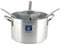 Pardini Casseruola Alta con 3 Spicchi, Alluminio, Grigio, 38 cm