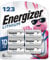 Energizer Ultimate Lithium 123 3v, 6 Pack