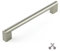 Bedrooms Plus Minimalist Silver T-Shaped Pull Handle, Bohrlochabstand: 192 mm, Indoor Use, Kitchen, Bathroom