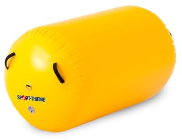 Sport-Thieme AirRoll by AirTrack Factory | Aufblasbare Turnrolle, platzsparend, seitliche Griffe | Für Training u. Vereine | Blau | Vinyl, ohne Gebläse, ideal für Anfänger