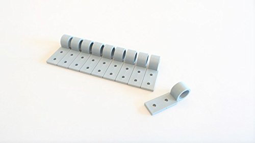 10 X GANCIO Telone plastica grigia chiusa 62 X 20 mm, camion Plane abspann gancio