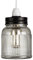 MiniSun | Retro Style Clear Glass Ribbed Pattern Design Jar Ceiling Light Shade | Pendant Lights, Home Décor & Improvement Essential | 155cm Shade Width