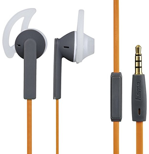 Hama Paar Stereo-Kopfhörer Action +, Orange/Grau