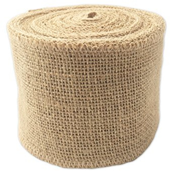 LWR CRAFTS Natural Burlap Ribbon 10 Meters (8cm)