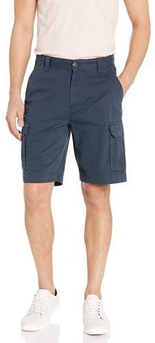Amazon Essentials Short cargo 25 cm, coupe classique (disponible en grand et petit) Homme, Bleu Marine Foncé, 32W