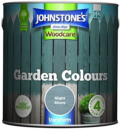 Johnstone’s - Garden Colours - Night Shore - Exterior Wood Paint - Fade Resistant - Suitable for Garden Furniture Outdoors - Fence Paint - Dry in 2 hours - 12m2 Coverage per Litre - 2.5L