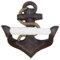Toilettenpapierhalter mit Anker-Motiv, rustikal, mit Seil umwickelt, nautisches Dekor