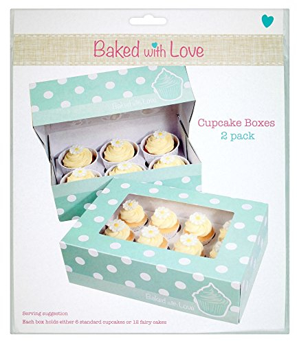 Baked with Love Cup Cake Box, Pack of 12