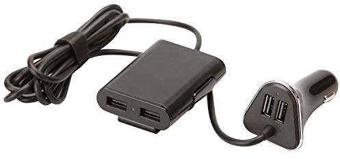 cartrend 154002 4-Port USB Ladestecker XXL, mit Intelligent-Charge-Funktion, 1,8 m Kabellänge