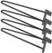SOULONG Lot de 4 Pcs Pieds de Table Basse en Épingle à Cheveux 2 Tiges Pieds de Meuble en Métal Noir Remplacement Pieds pour Table Chaise Meuble (40cm)