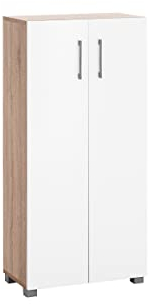 MyosHome - Mueble Zapatero Armario Blanco de 60 x 32 x 124 cm. Sileno
