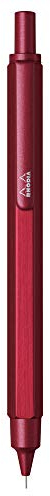 Rhodia 9394C - Druckbleistift Rhodia scRipt, für Graphitminen Standard 0,5 mm geeignet, aus gebürstetem Aluminium, Rot, 1 Stück