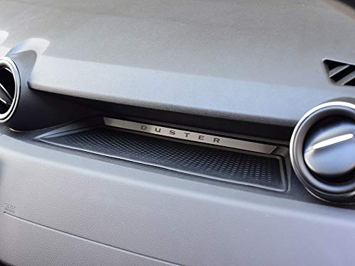 Interieur Stahlabdeckung für Duster 2 II 2th - 1 Stück Duster Emblemabdeckung Platte Zierblenden