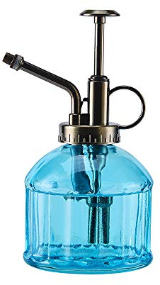 Ebristar Glas-Pflanzen-Sprühflasche, Vintage-Pflanzen-Wasserspritzer, Sprühnebel, Sukkulenten-Bewässerungsflasche mit oberer Pumpe, kleine Glasgießkanne für Innen- und Außenbereich, Zimmerpflanze