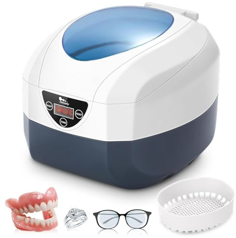 himaly Ultraschallreiniger, Ultraschallreinigungsgerät 750ml 35W mit 5 Zeitmodi, 40KHz Digitaler Ultraschallgerät für Reinigung von Brillen Schmuck Uhren Zahnersatz