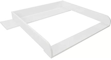 Puckdaddy Lijan | Wickelaufsatz kompatibel mit IKEA Hemnes Kommoden | 108x80x10 cm | Wickelauflage mit Blende aus weißem MDF-Holz | Premium Wickelaufsatz inkl. Montagematerial zur Wandmontage (weiss)