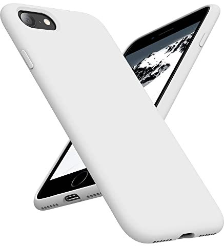 OTOFLY Case for iPhone SE 3/2 (2022/2020 Edition), iPhone 8 and 7, 4.7-Inch, Silicone Shockproof Slim Thin Cover (White)