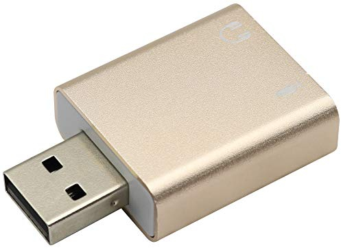 zdyCGTime Tarjeta estéreo USB 5.1,Adaptador de Tarjeta de Sonido de Audio 3D USB 2.0 Macho a 3,5mm Hembra,con Puertos de Audio y micrófono de 3,5mm,Compatible con Windows,PC y portátil.(1Pieza)