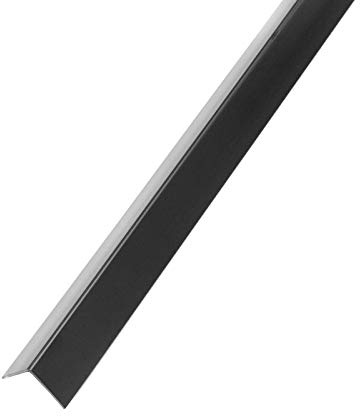 DQ-PP Profilé d'angle | 15 x 15 mm | 20 m (20 x 1 m) | Couleur : noir | Matériau : PVC | Barre d'angle en plastique | Protection des bords extérieurs | Profilé d'angle en L