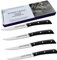 STEWART & BRADLEY Steak Knives Set of 4, Full Tang, Premium German Steel #4028, Razor Sharp Stainless Steel Steak Knives, Lightweight 5 Inch Serrated Blade, Steak Knife Set for Every Use