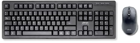 Ultron UMC-200 - Tastatur-und-Maus-Set - USB - Office - 800dpi - QWERTZ - Deutsch - Schwarz