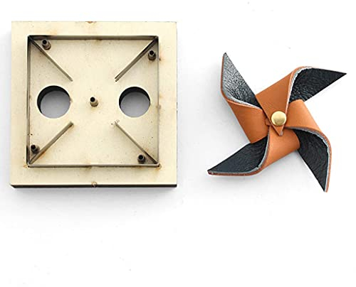 Windmill Wooden Die Cutting Leather Scrapbook Embossing Mold, Cutting Mold for DIY Leather Crafts Making