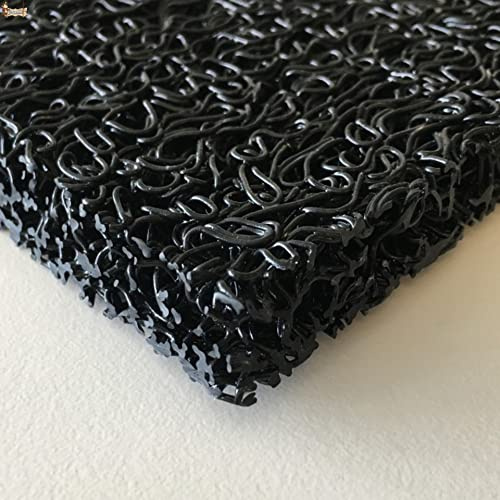 BricoLoco.com Zerbino ingresso casa, terrazzo. Gomma per ricci esterni o interni. nero. da metri o rotolo. Larghezza 1,20 m. 6 m. Lunghezza: Spessore 14 mm. Senza base. Tappeto Vinile Riccioli. (nero,