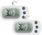 ORIA 2 Pack Refrigerator Thermometer, Freezer Digital Fridge Thermometer with Magnetic Back and Hook, Large LCD Display, Max and Min Record, Perfect for Home, Restaurants, Cafes, Bars, etc. (White)