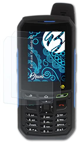 Bruni Schutzfolie kompatibel mit ecom Ex-Handy 09 Folie, glasklare Displayschutzfolie (2X)