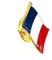 Badge à épingle en métal émaillé avec drapeau français, Métal