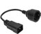 ACT C20 - CEE 7/3 Stromkabel 0,2m, C14 Stecker auf CEE7/3 Buchse Netzkabel, für Server, Kaltgerätestecker – AK5251