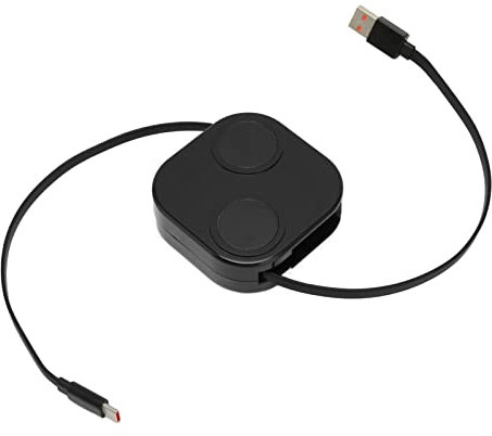 Câble de Rapide USB Rétractable, Cable Matters Câble USB C Rétractable Court, Cordon Multi USB PD 3 en 1 5A avec Support de Téléphone IP Type C Port Micro USB 3,3 Pieds