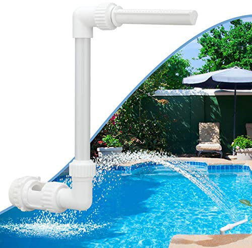 XZincer Pool Spray Teich Schwimmbad Spa Zubehör Einstellbare Pool Cool Warm Wasser Spaß Sprinkler Bachlauf Komplettset Mit Pumpe (White, One Size)