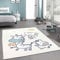CARPETIA Spielzimmer-Teppich in Cream mit Zootieren | super weich & pflegeleicht 120 x 170 cm