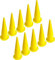 ANZHUO Caulking Nozzle for Sausage Caulking Gun Durable Epoxy Piston Caulk Reusable Caulk Nozzle Applicator Sprayer used for sealing seams on exterior walls of buildings (10 pieces-yellow)
