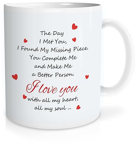 Likjad I Love You Gifts for Her Him, To My Coffee Mug Cup, The Day Met Mug, Boyfriend Girlfriend Gifts, Husband wife birthday from Husband/11 oz