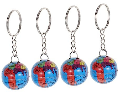 NAMOARLY 20Pcs Terre Porte-Clés Porte-Clés Femmes Porte-Clés Globe Pendentif Porte-Clés Garçons Porte-Clés Mascotte Porte-Clés Enfants Porte-Clés Globe Porte-Clés Pendentif Fille