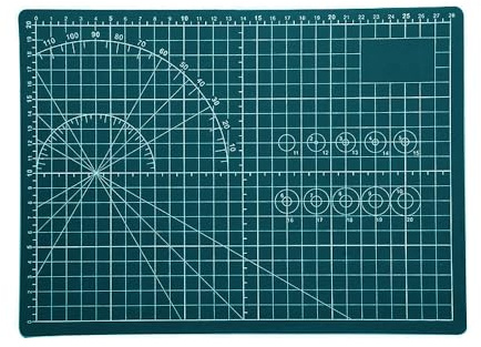Schneidematte, A4 PVC Bastelmatte, selbstheilendes Schneidebrett für Stoff DIY Handwerk Nähen Quilten - Grün