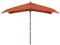 Helloshop26 Parasol de Jardin avec mât en Bois 300 x 300 x 273 cm Orange 02_0008365