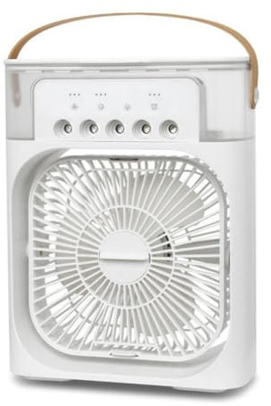 3 in 1 Air Cooler, Climatisation Mobile Ventilateur Portable, Climatiseur Portable, Climatiseur mobile silencieux, Mini ventilateur humidificateur, Mini Rafraîchisseurs d'air par évaporation (Blanc)