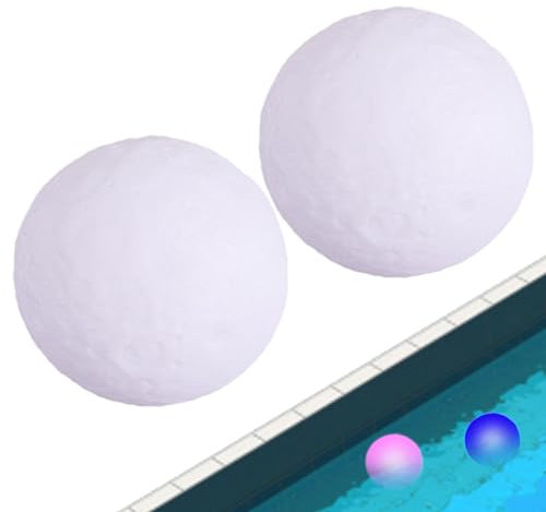 Luces flotantes para piscina,Luz LED - 2 luces flotantes para piscina nocturna en forma de bola - Luces decorativas impermeables para piscina, lámpara ambiental RGB con cambio de 16 colores