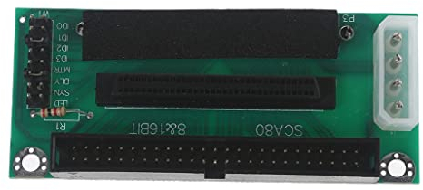 WELLDOER SCSI 80-poliger auf 68-poliger auf 50-poliger IDE-Festplattenadapter, Konverter-Karten-Modulplatine, kann nicht auf normalen Computern verwendet werden, Scsi-Festplattenadapter, 50-polig
