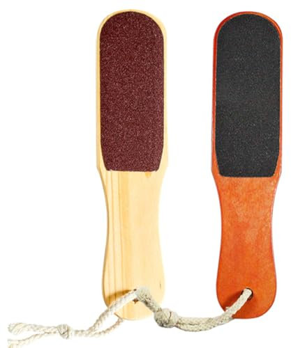 GNHG Pies Rasper - 2 piezas limas profesionales para pedicura - Lima de Pie de Madera - Doble Cara - cuidado de los pies - durezas pies eliminar - Pedicura Profesional en Casa