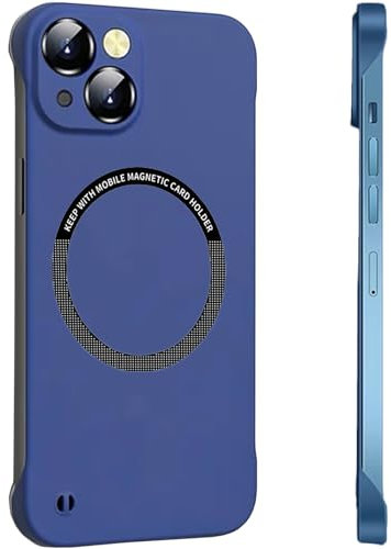 FAOMSEBS Magnetica Senza Bordo Cover per iPhone 14 Plus, Compatibile con MagSafe (Sensazione di Metallo Nudo) Custodia Sottile Antishock iPhone 14 Plus per MagSafe Cover Rinfrescante Slim 6,7'' 2022