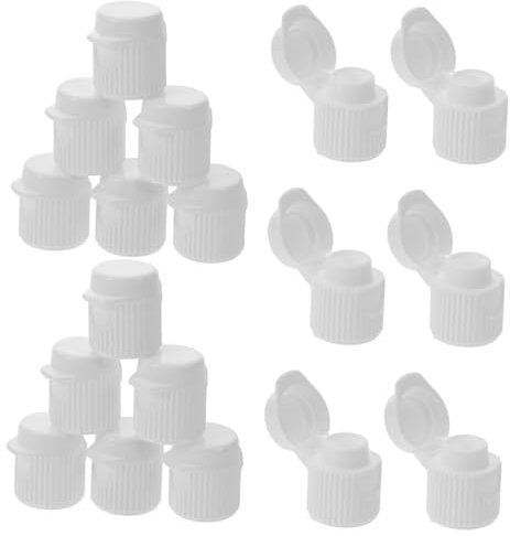 BEBEMOKO 30St Zahnpastakappe Flip-Design Zahnpasta Kappe Schraubverschluss Zahnpasta Deckel Zahnpastadeckel Schutzhüllen für Zahnbürstenetuis Zahnpastatube-Verschlüsse Zahnpasta-Kappe Weiß